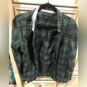 NWOT Banana Republic Long Sleeve Plaid Shirt Medium